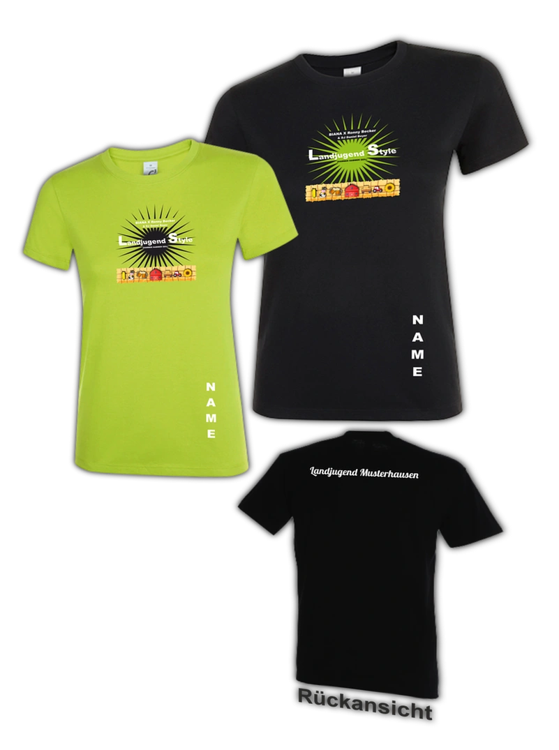 Women`s T-Shirt "LANDJUGEND STYLE" mit eigenem Namen & Landjugend Namen